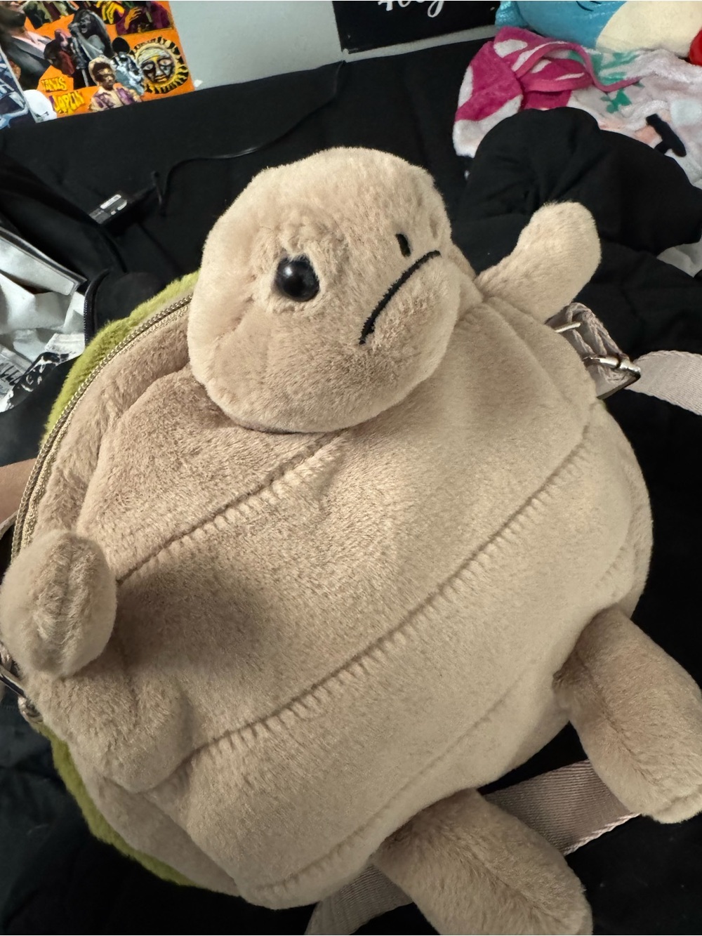 Jellycat Beige Plush Turtle Crossbody Bag